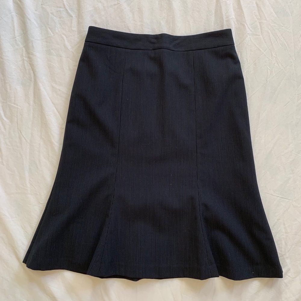 Banana Republic skinny-striped, flute skirt